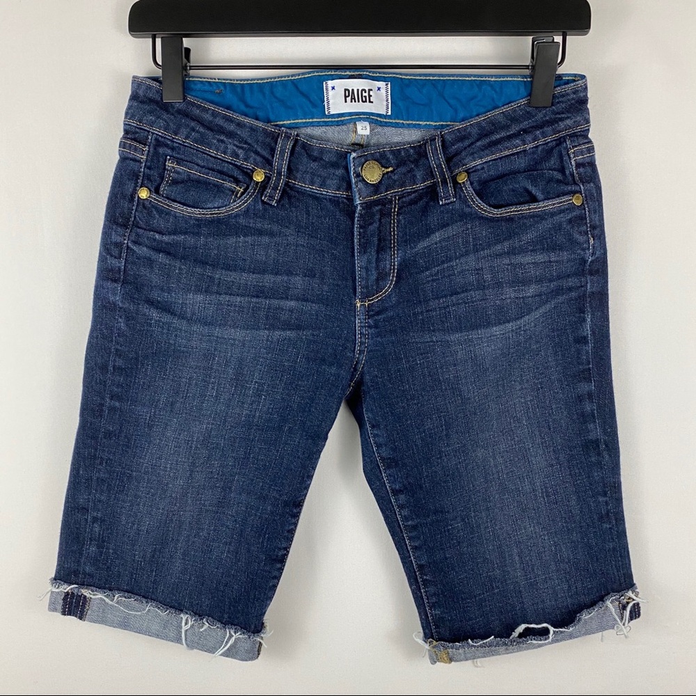 PAIGE Dean Denim Bermuda Shorts